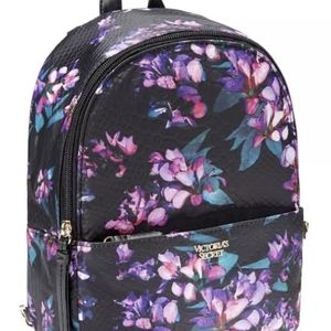 Victoria's secret mini backpack floral design purple city small bag